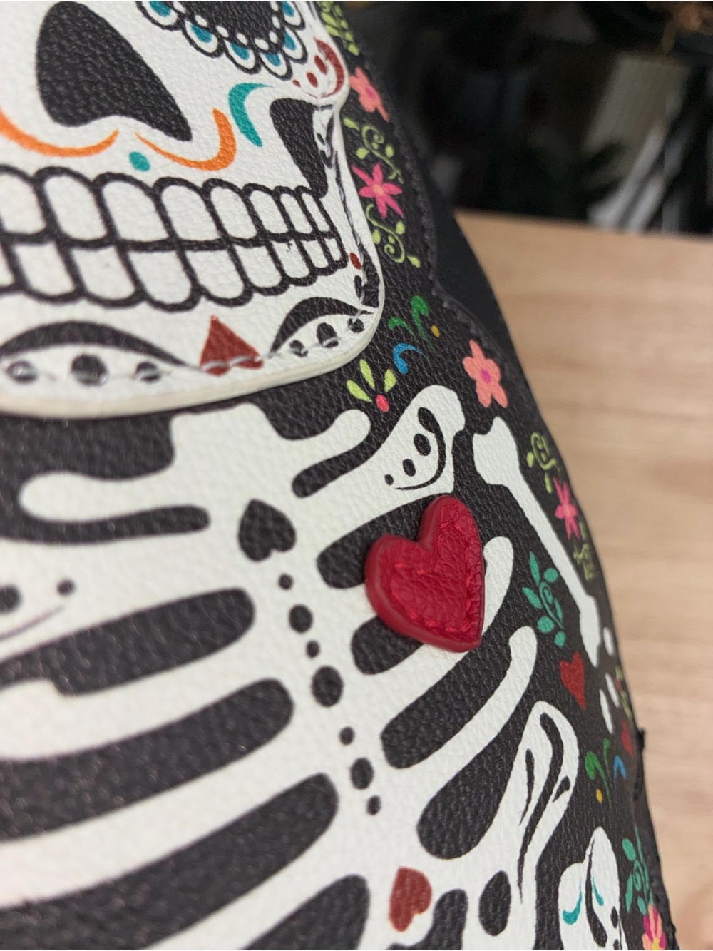 Sleepyville Critters NWT Sugar Skull Skeleton Crossbody Bag Day of the Dead - Picture 4 of 13
